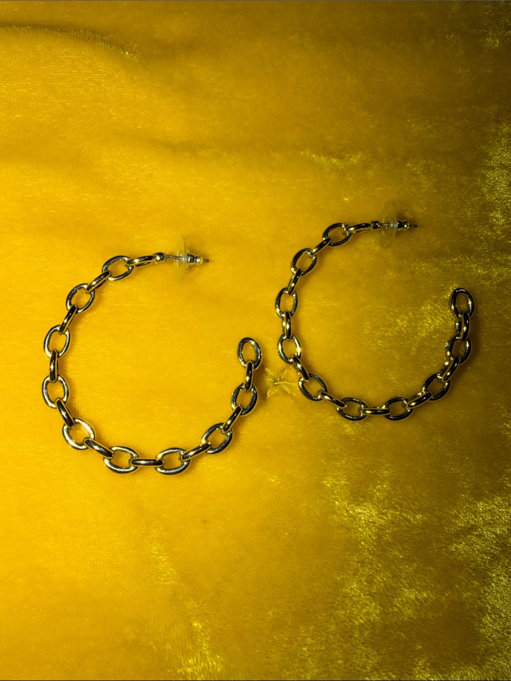 Express silver Chain Hoop Earrings